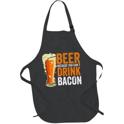 Beer Because You CanT Drink Bacon Funny Saying Design Apron