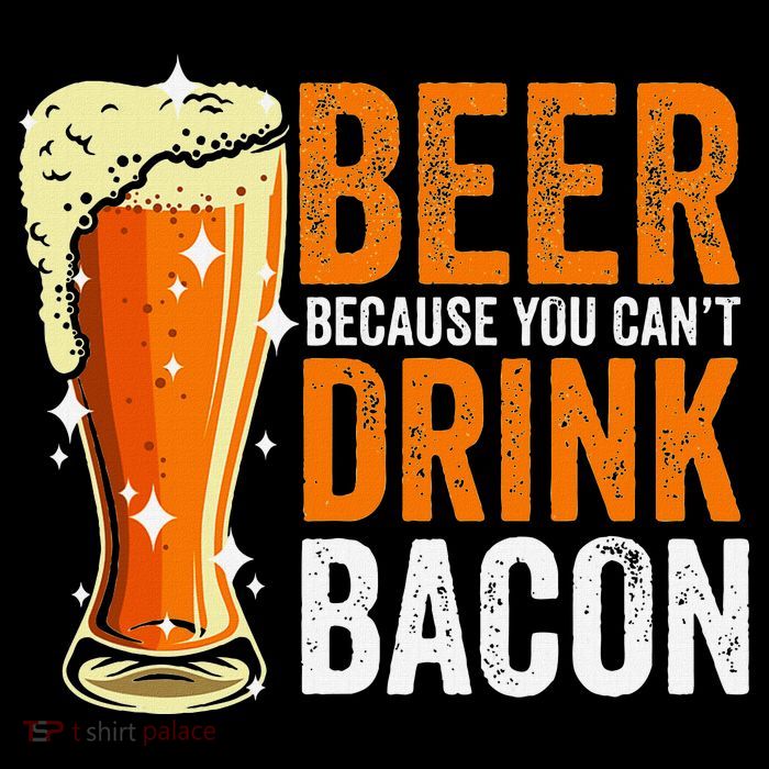 Beer Because You CanT Drink Bacon Funny Saying Design Sustainable Bucket Hat
