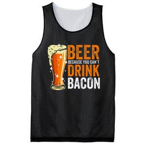 Beer Because You CanT Drink Bacon Funny Saying Design Mesh Reversible Basketball Jersey Tank