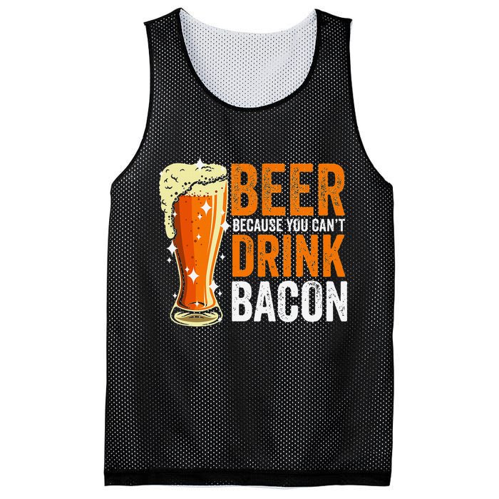 Beer Because You CanT Drink Bacon Funny Saying Design Mesh Reversible Basketball Jersey Tank