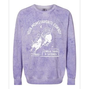 Beautiful Bastard Your MomS Favorite Cowboy Colorblast Crewneck Sweatshirt