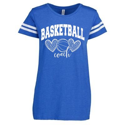 Basketball Coach Leopard Print Enza Ladies Jersey Football T-Shirt