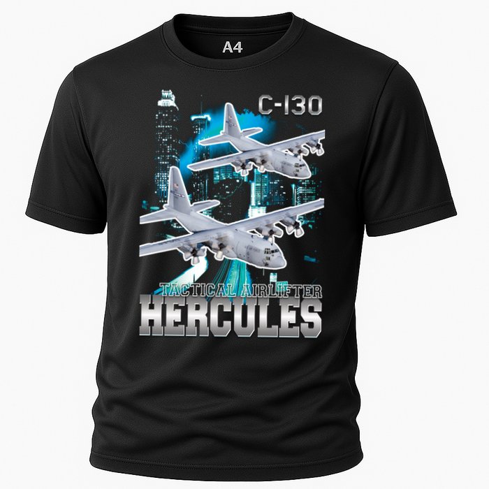 Bootleg C 130 Hercules USAF Aircraft Cooling Performance Crew T-Shirt