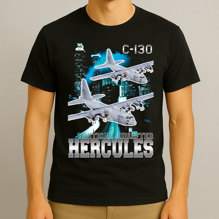Bootleg C 130 Hercules USAF Aircraft T-Shirt