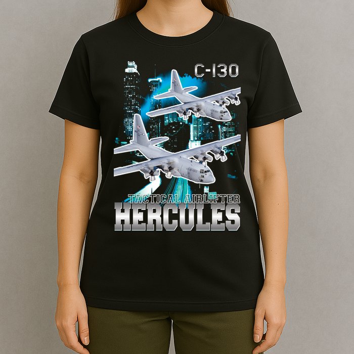 Bootleg C 130 Hercules USAF Aircraft T-Shirt