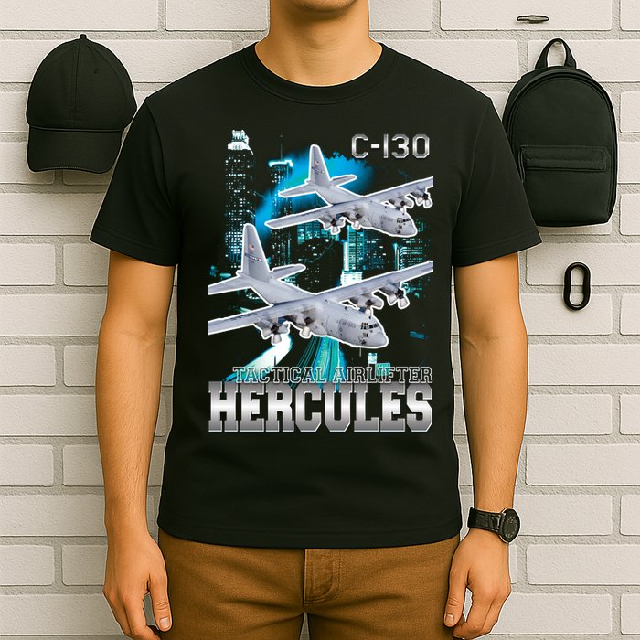 Bootleg C 130 Hercules USAF Aircraft T-Shirt