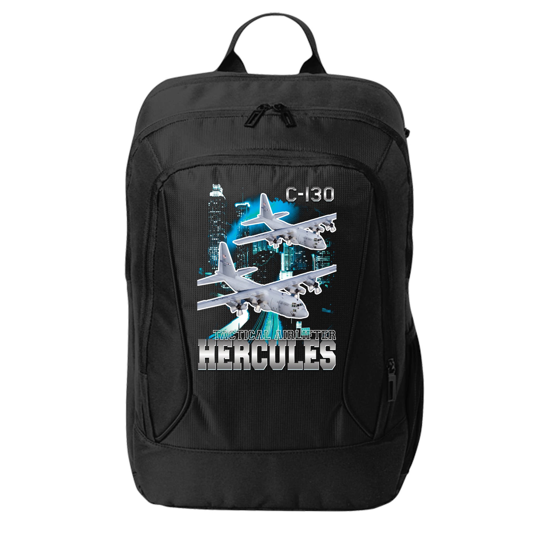 Bootleg C 130 Hercules USAF Aircraft City Backpack