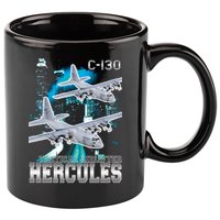 Bootleg C 130 Hercules USAF Aircraft 11oz C Handle Ceramic Mug