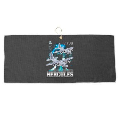 Bootleg C 130 Hercules USAF Aircraft Large Microfiber Waffle Golf Towel