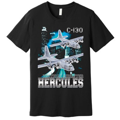 Bootleg C 130 Hercules USAF Aircraft Premium T-Shirt