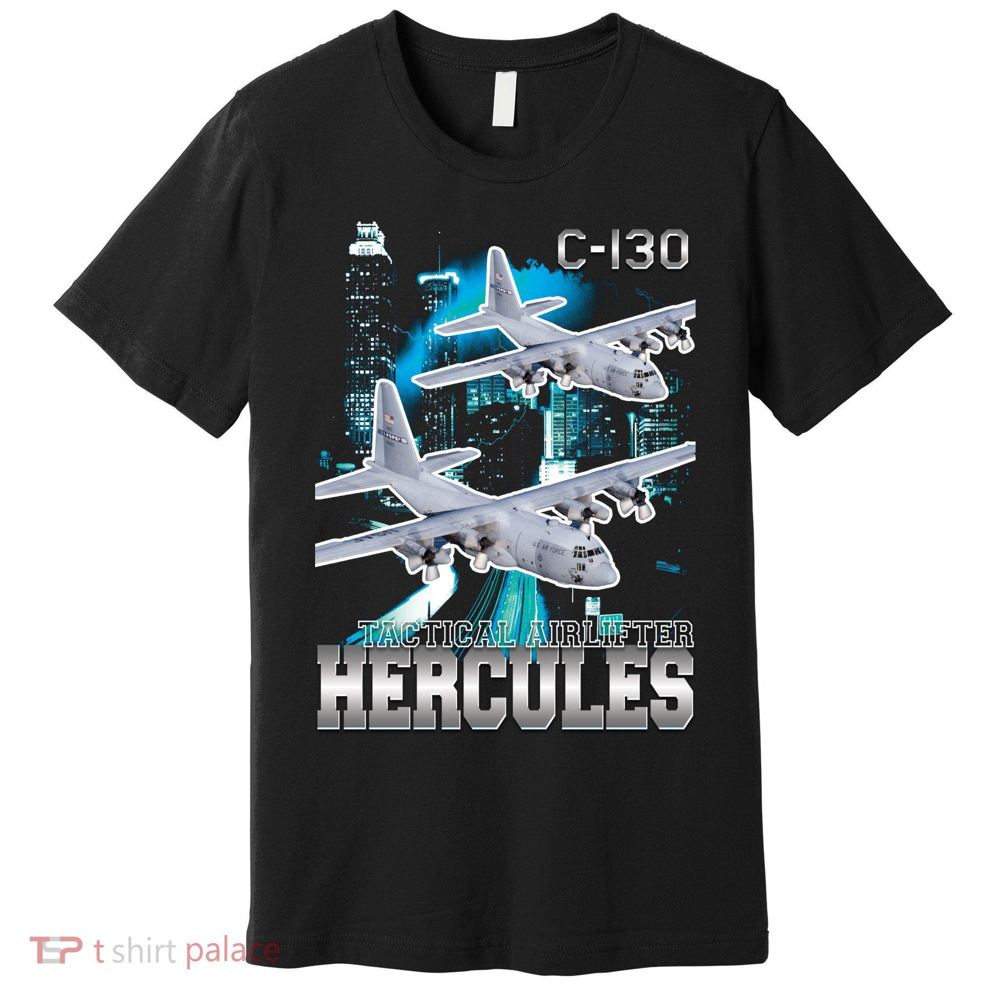 Bootleg C 130 Hercules USAF Aircraft Premium T-Shirt