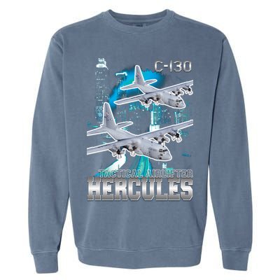 Bootleg C 130 Hercules USAF Aircraft Garment-Dyed Sweatshirt