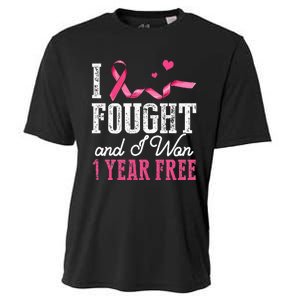 Breast Cancerversary 1 Year Breast Cancer Free Gift Cooling Performance Crew T-Shirt