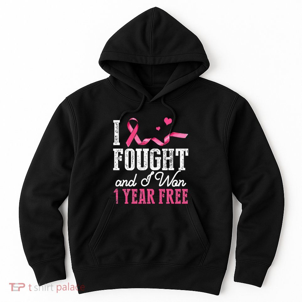 Breast Cancerversary 1 Year Breast Cancer Free Gift Hoodie