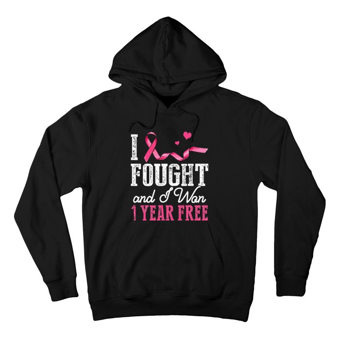 Breast Cancerversary 1 Year Breast Cancer Free Gift Hoodie