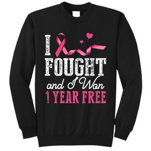 Breast Cancerversary 1 Year Breast Cancer Free Gift Sweatshirt