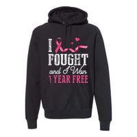 Breast Cancerversary 1 Year Breast Cancer Free Gift Premium Hoodie