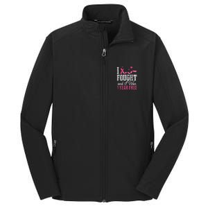 Breast Cancerversary 1 Year Breast Cancer Free Gift Core Soft Shell Jacket