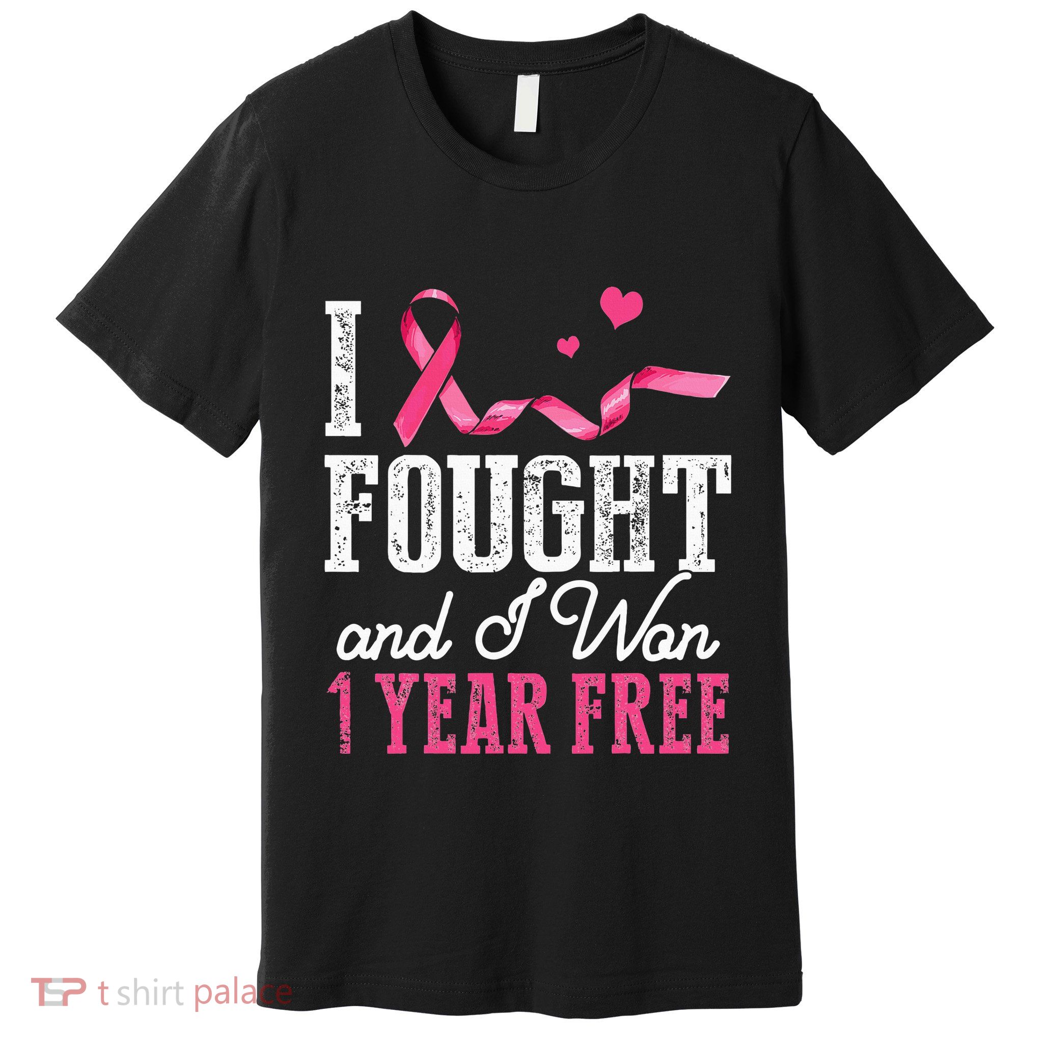 Breast Cancerversary 1 Year Breast Cancer Free Gift Premium T-Shirt
