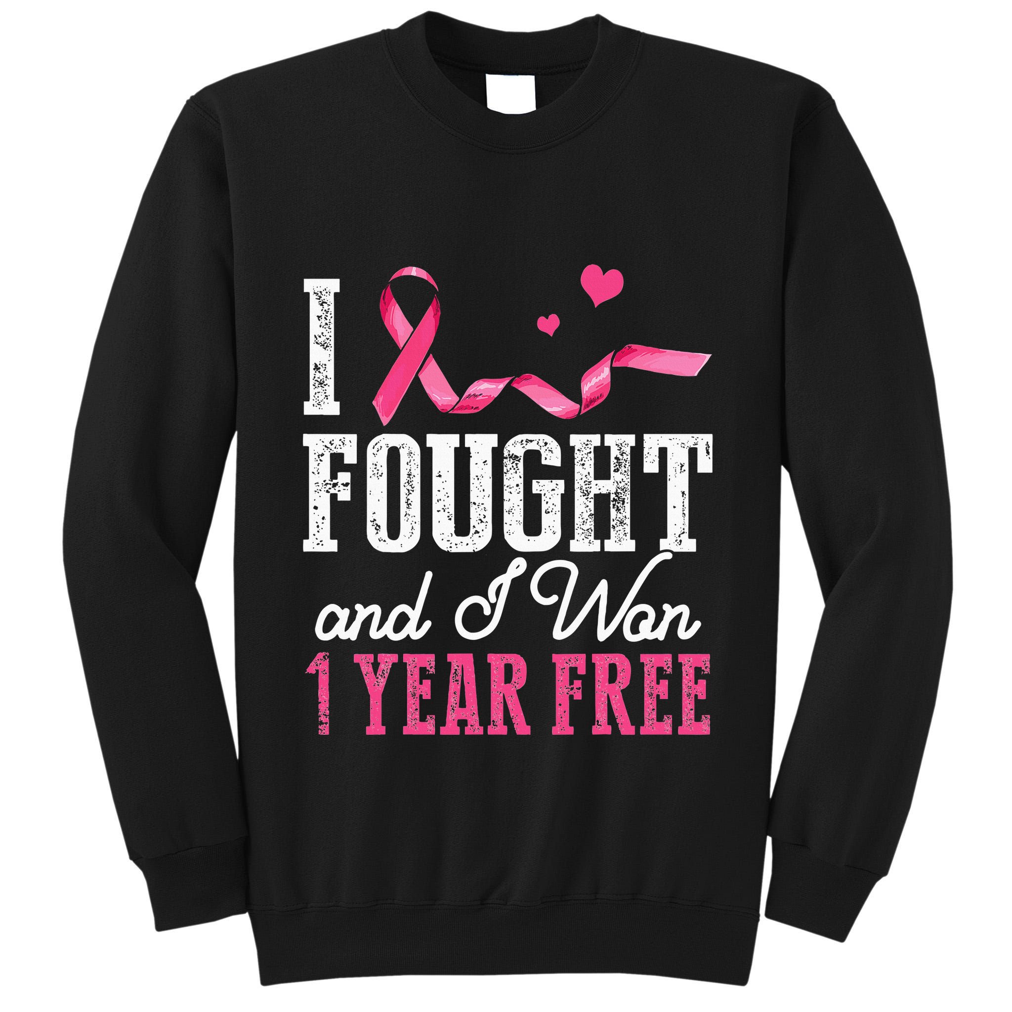 Breast Cancerversary 1 Year Breast Cancer Free Gift Tall Sweatshirt