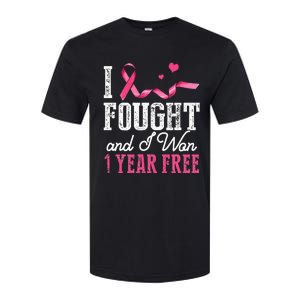 Breast Cancerversary 1 Year Breast Cancer Free Gift Softstyle CVC T-Shirt