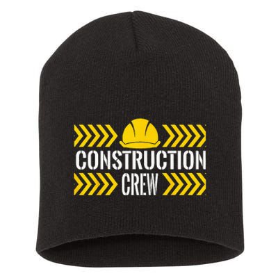 Birthday Crew 1st Construction Birthday Truck Party Short Acrylic Beanie