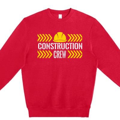 Birthday Crew 1st Construction Birthday Truck Party Premium Crewneck Sweatshirt