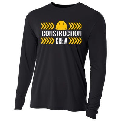 Birthday Crew 1st Construction Birthday Truck Party Cooling Performance Long Sleeve Crew