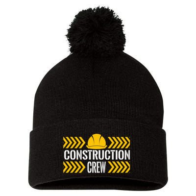 Birthday Crew 1st Construction Birthday Truck Party Pom Pom 12in Knit Beanie