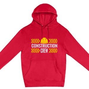 Birthday Crew 1st Construction Birthday Truck Party Premium Pullover Hoodie