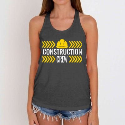 Birthday Crew 1st Construction Birthday Truck Party Women's Knotted Racerback Tank