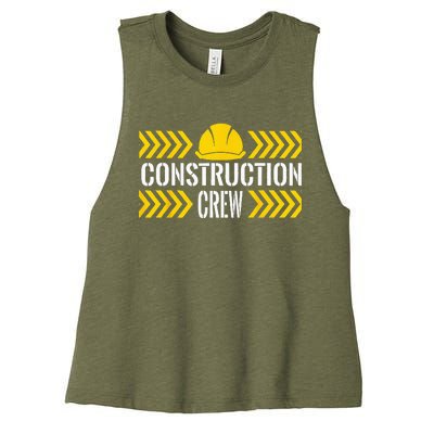 Birthday Crew 1st Construction Birthday Truck Party Women's Racerback Cropped Tank