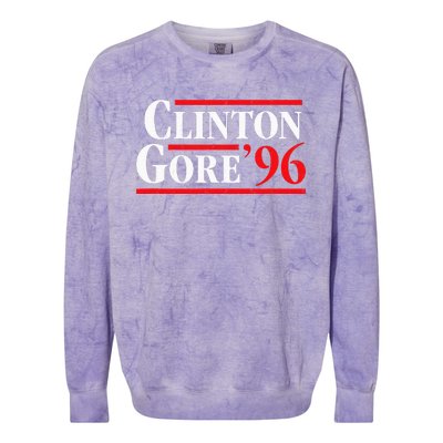 Bill Clinton 1996 Retro Presidential Campaign Colorblast Crewneck Sweatshirt