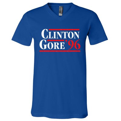 Bill Clinton 1996 Retro Presidential Campaign V-Neck T-Shirt