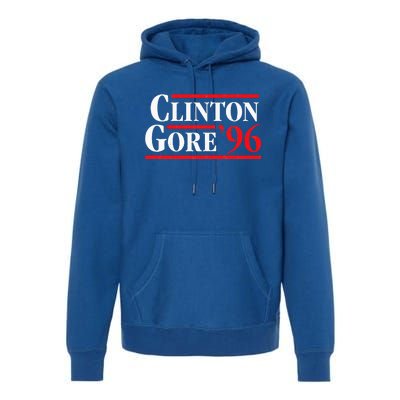 Bill Clinton 1996 Retro Presidential Campaign Premium Hoodie