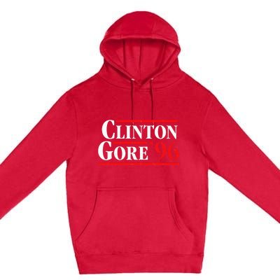 Bill Clinton 1996 Retro Presidential Campaign Premium Pullover Hoodie