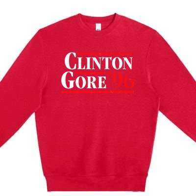 Bill Clinton 1996 Retro Presidential Campaign Premium Crewneck Sweatshirt