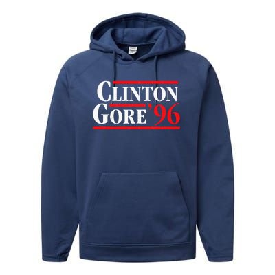 Bill Clinton 1996 Retro Presidential Campaign Performance Fleece Hoodie