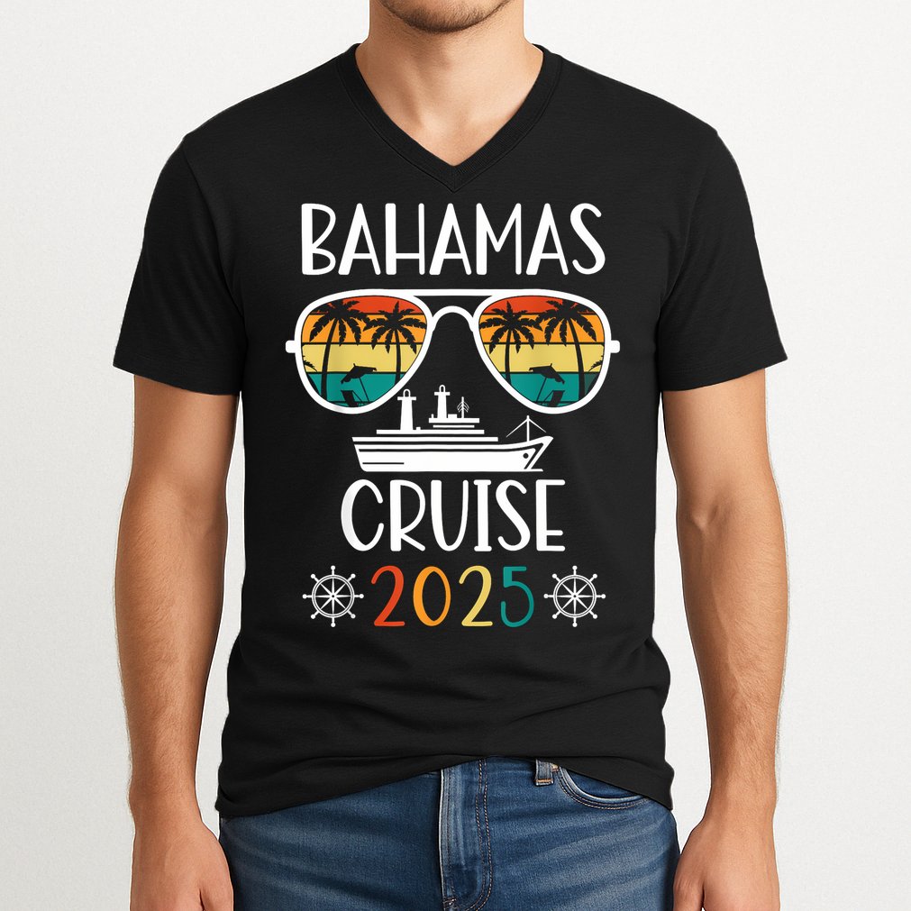 Bahamas Cruise 2025 Vacation Trip Matching Family Group V-Neck T-Shirt