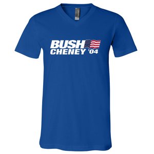 Bush Cheney 2004 Election Campaign Logo Gift V-Neck T-Shirt