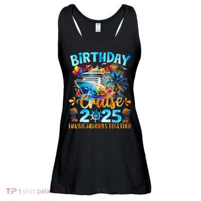 Birthday Cruise 2025 Making Memories Together Family Group  Ladies Essential Flowy Tank
