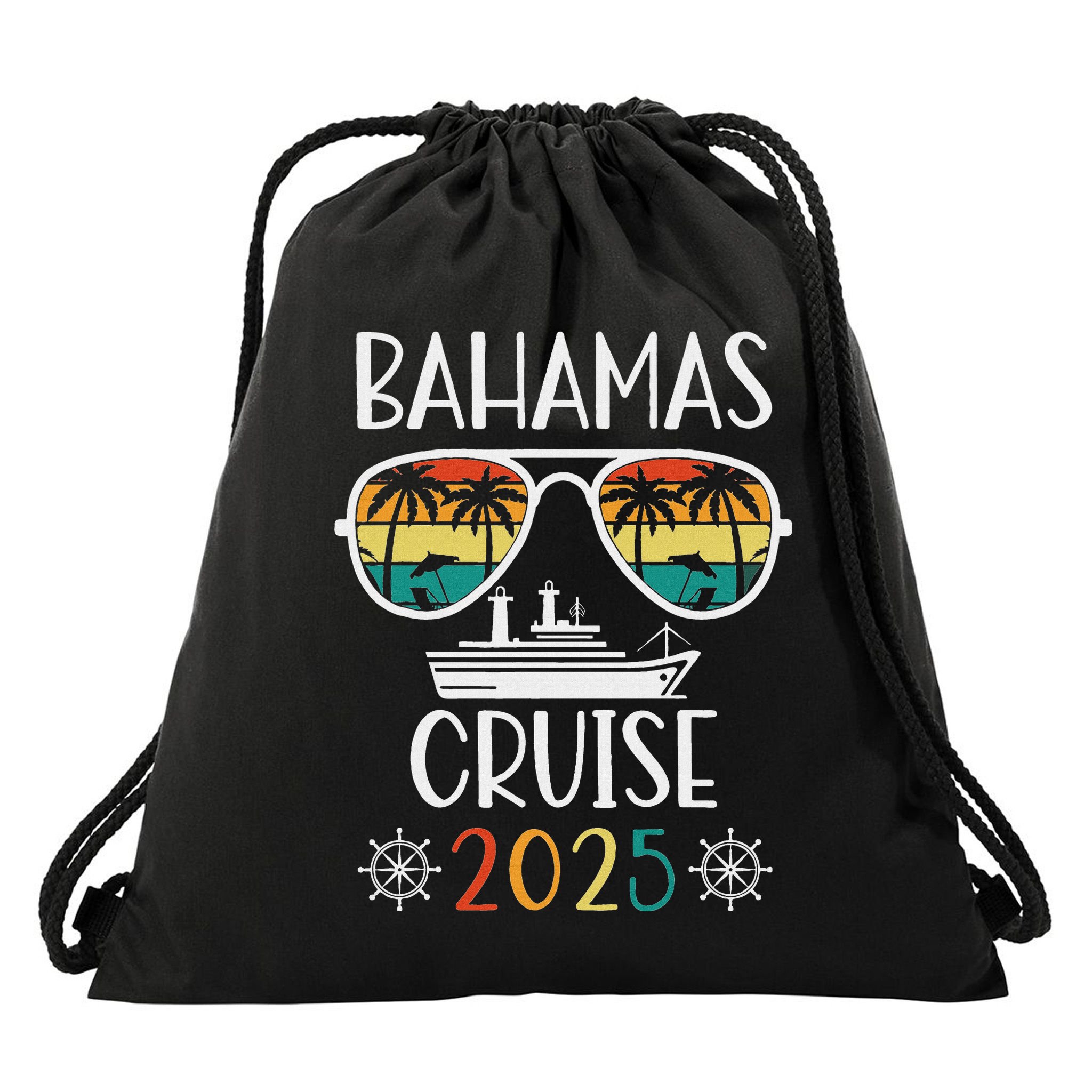 Bahamas Cruise 2025 Vacation Trip Matching Family Group Drawstring Bag
