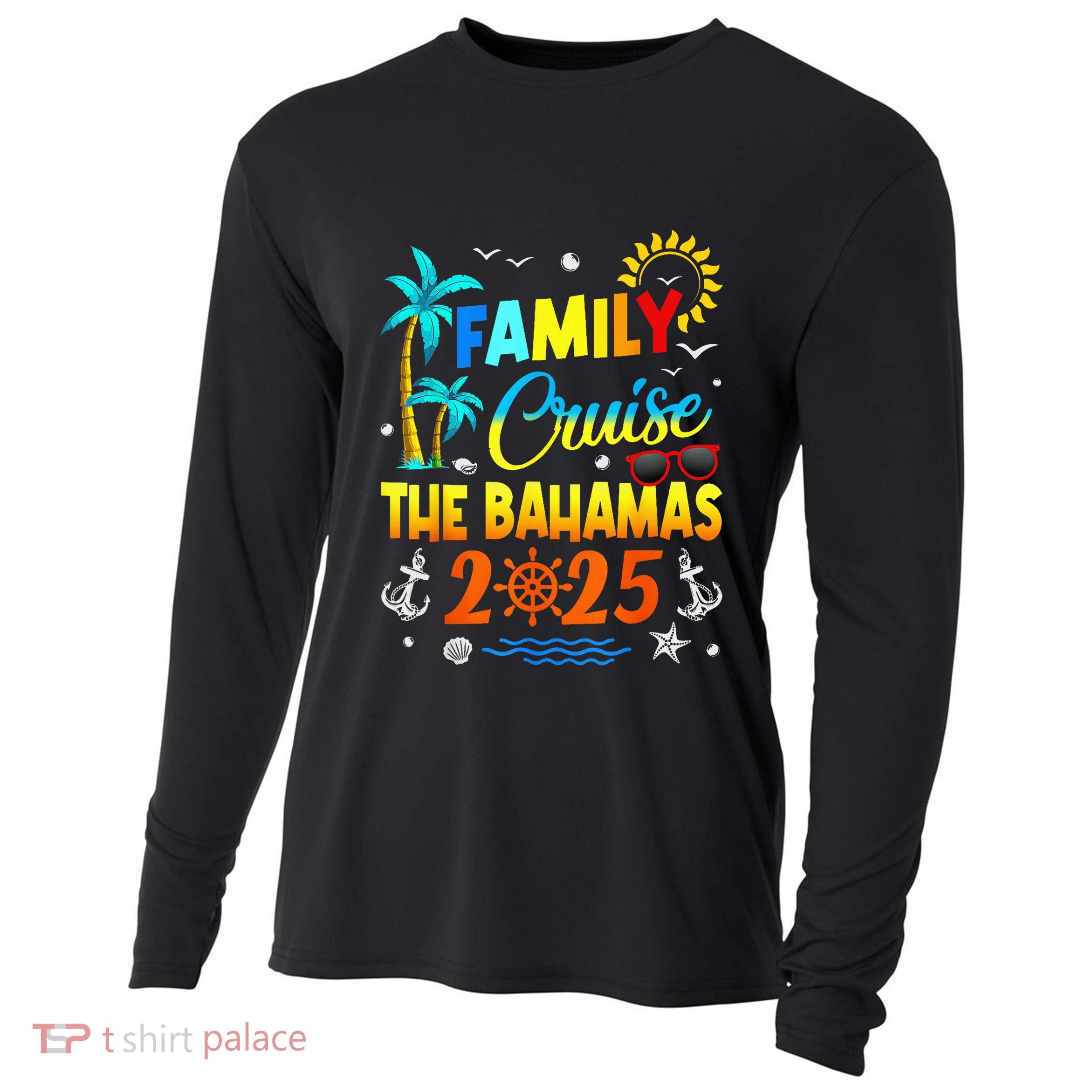 Bahamas Cruise 2025 Family Friends Group Vacation Matching Cooling Performance Long Sleeve Crew