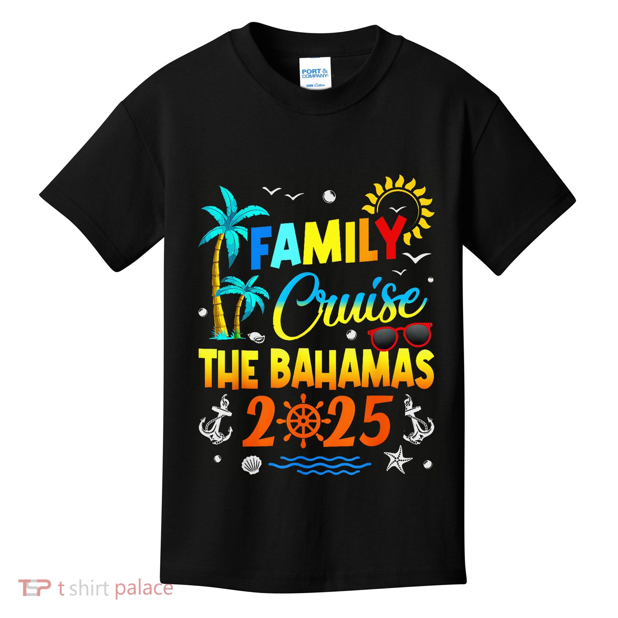 Bahamas Cruise 2025 Family Friends Group Vacation Matching Kids T-Shirt