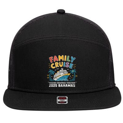 Bahamas Cruise 2025 Family Friends Group Vacation Matching 7 Panel Mesh Trucker Snapback Hat