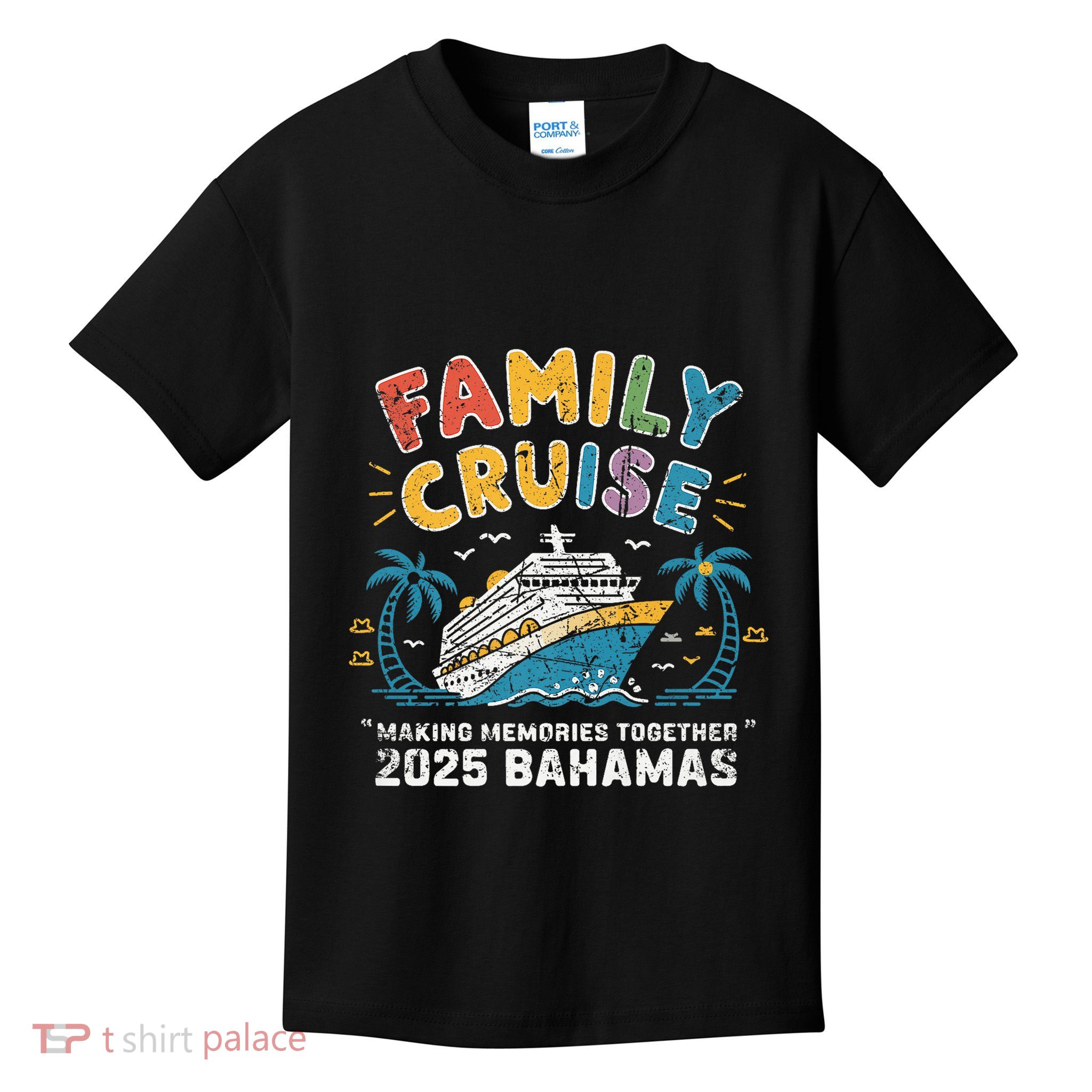 Bahamas Cruise 2025 Family Friends Group Vacation Matching Kids T-Shirt