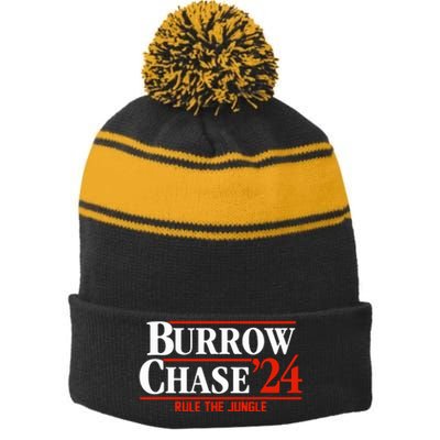 Burrow Chase 24 Stripe Pom Pom Beanie