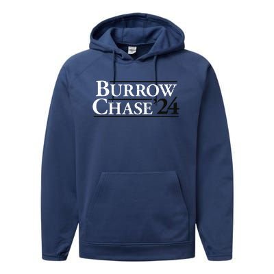 Burrow Chase 2024 Funny Burrow Chase 24 Performance Fleece Hoodie