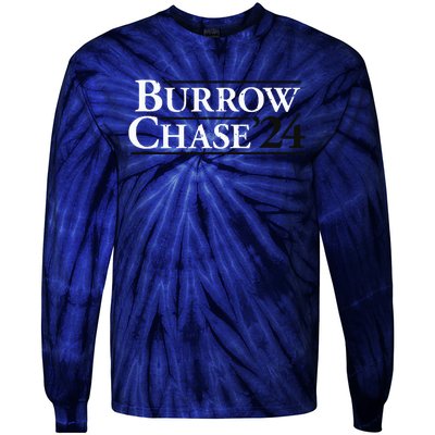 Burrow Chase 2024 Funny Burrow Chase 24 Tie-Dye Long Sleeve Shirt