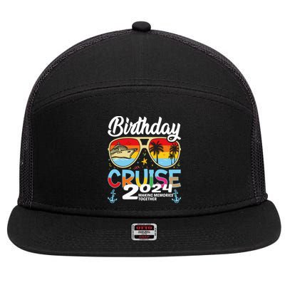 Birthday Cruise 2024 Making Memories Together Summer Sunglasses 7 Panel Mesh Trucker Snapback Hat